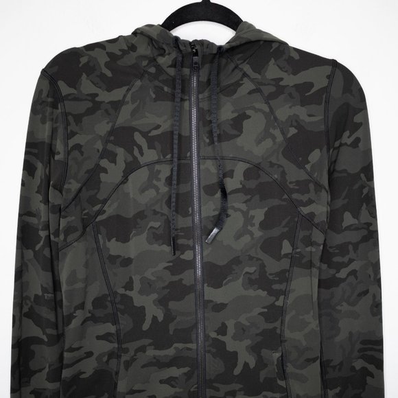 Lululemon Hooded Define Jacket Nulu Incognito Camo Multi Gator Green C6 - Picture 6 of 7